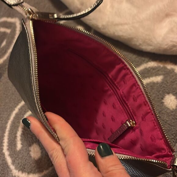 Juicy Couture LOVE Pebbled Leather Clutch Wristlet - Picture 13 of 16